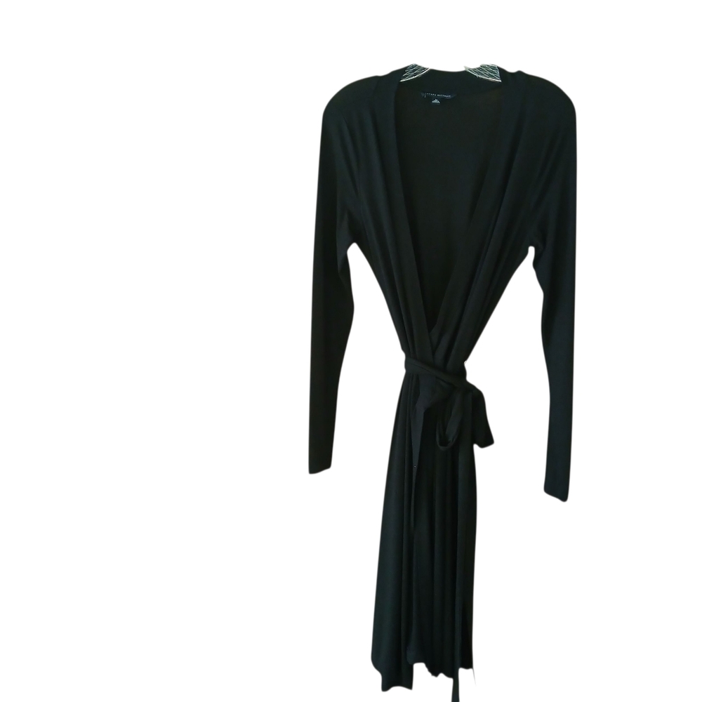 Banana Republic Black Long Sleeved Midi Wrap Dress Medium